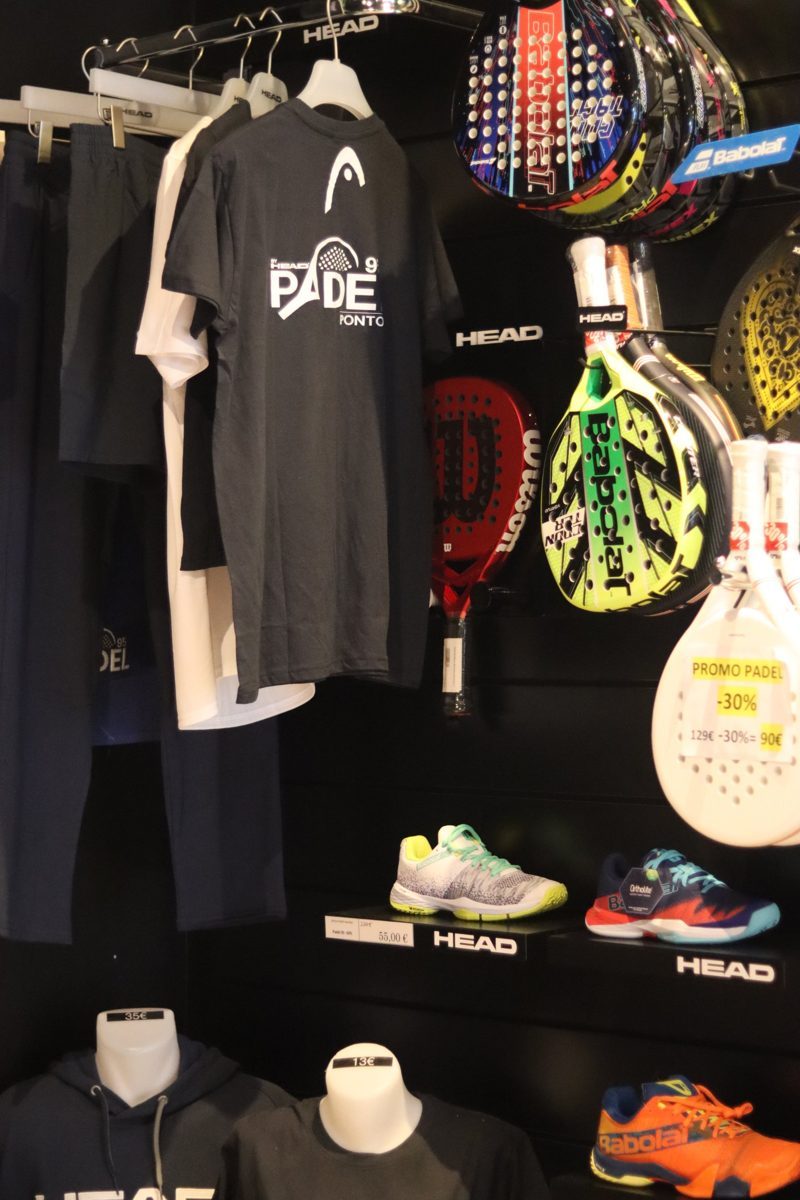 Raquettes et textile au Pro Shop HEAD de Padel 95